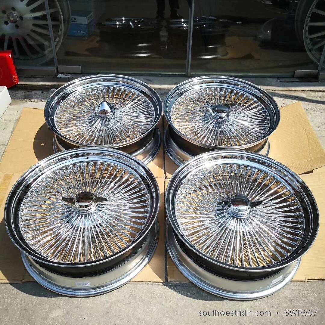 Chrome South West Ridin wire wheel set