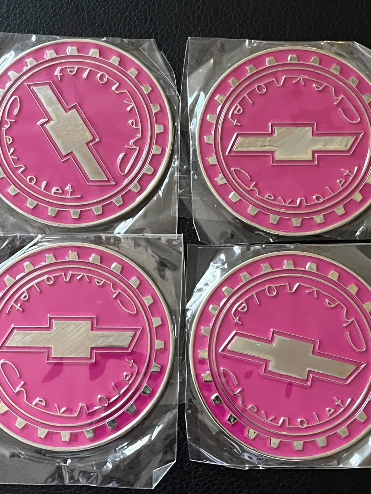 Chevrolet — pink lowrider wire-wheel chips