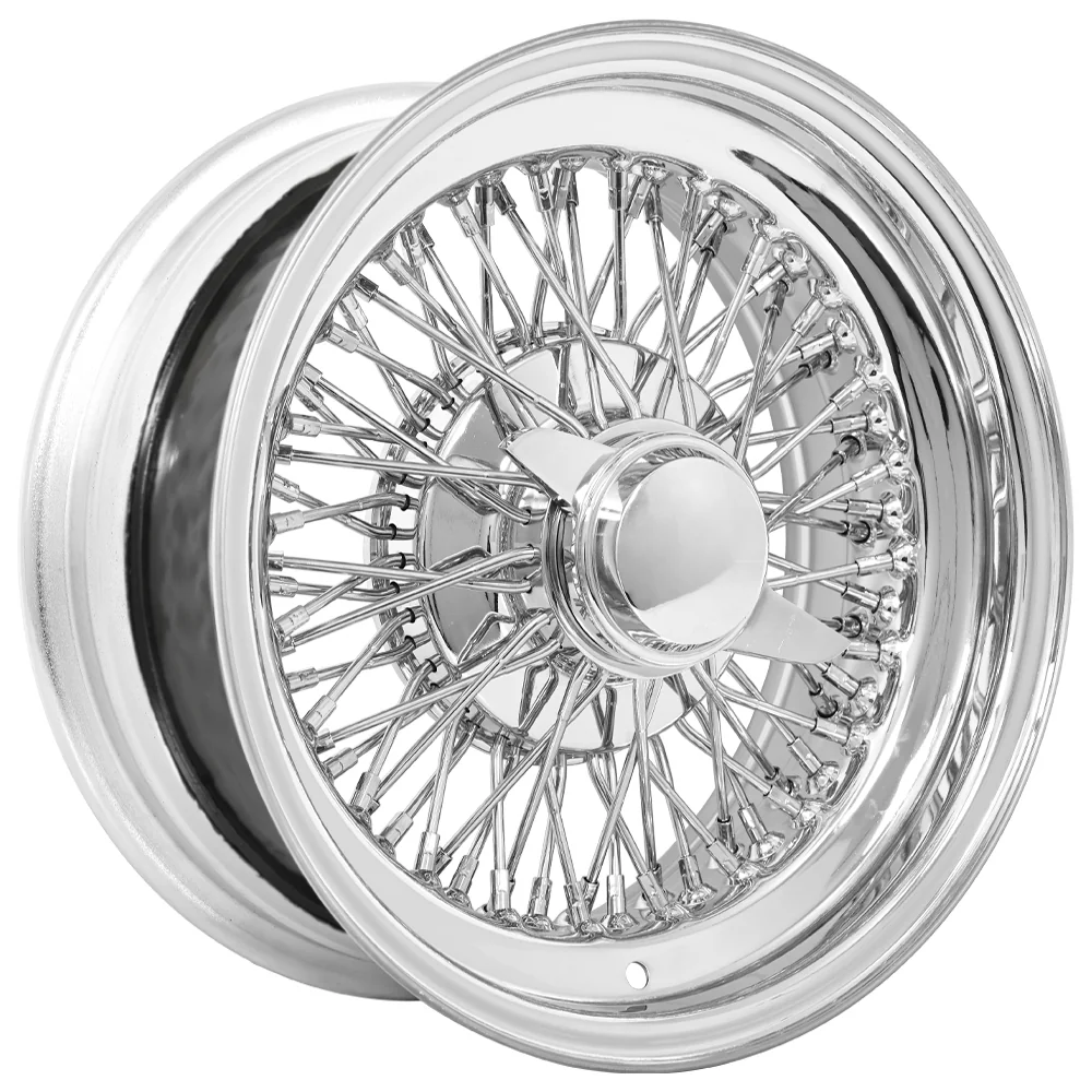 Lowrider wire wheel finish reference; confirm exact size, spoke configuration and dish with SWR