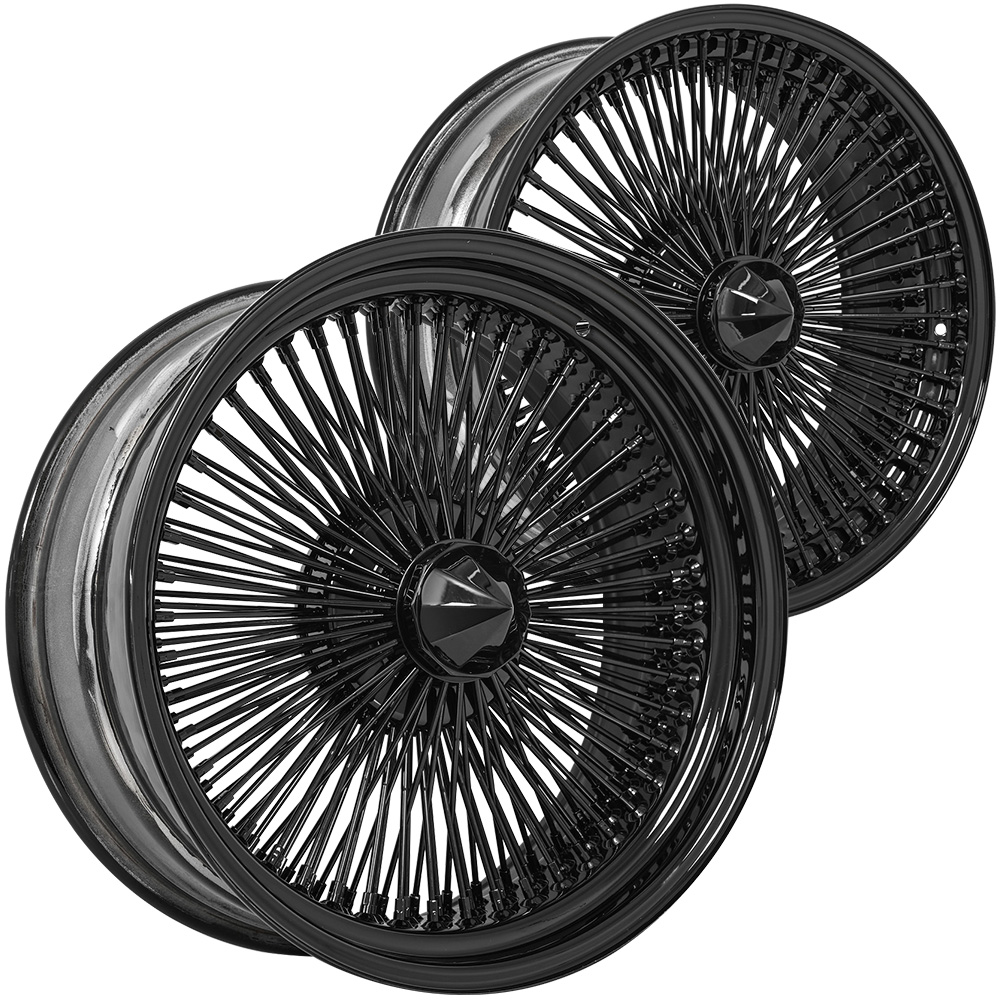 SWR Custom Full Gloss Black straight lace wire-wheel finish reference