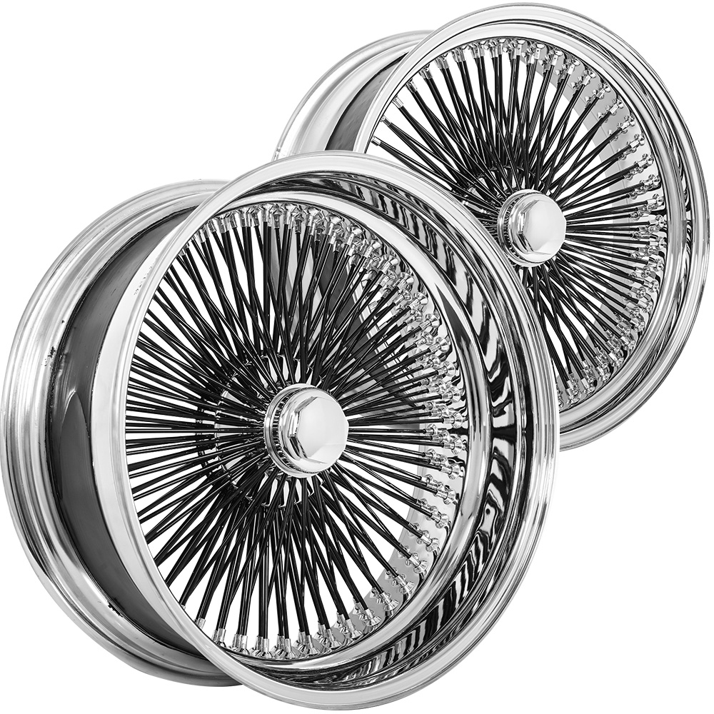 SWR Chrome with Black Spokes straight lace wire-wheel finish reference