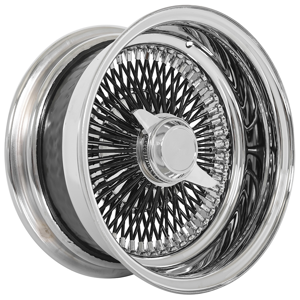 SWR Chrome with Custom Black Accents straight lace wire-wheel finish reference