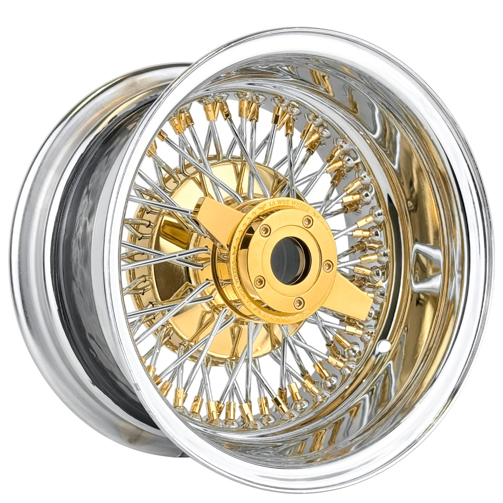 SWR American Gold Plating with Chrome cross lace wire-wheel finish reference