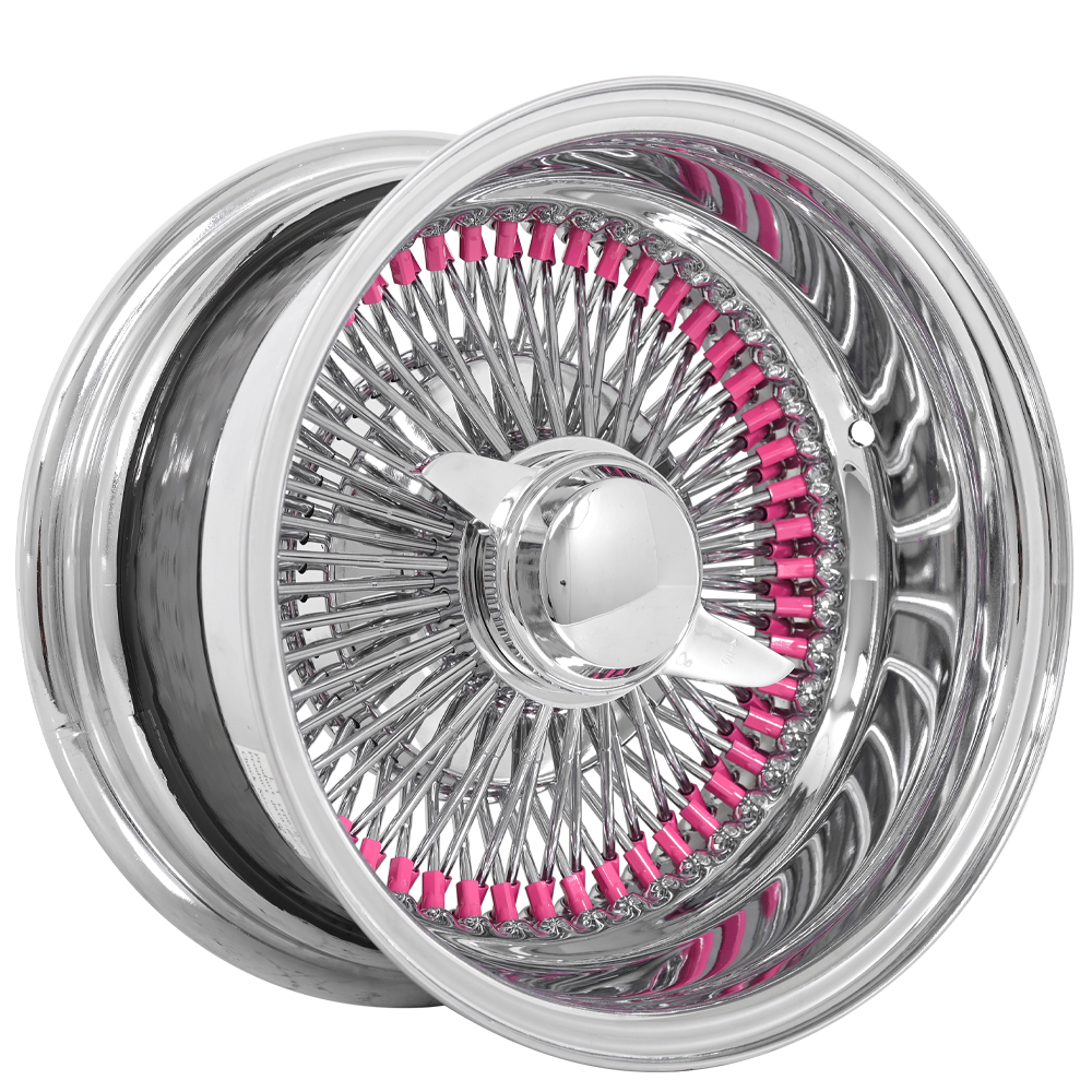 SWR Custom Chrome with Pink Nipples straight lace wire-wheel finish reference