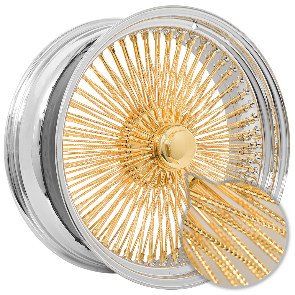 SWR Gold Heavy Duty Knock-Off straight lace wire-wheel finish reference